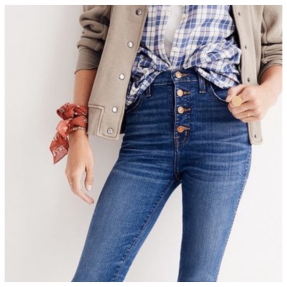 Madewell 10” High Rise Skinny Jeans J0281 Distress
